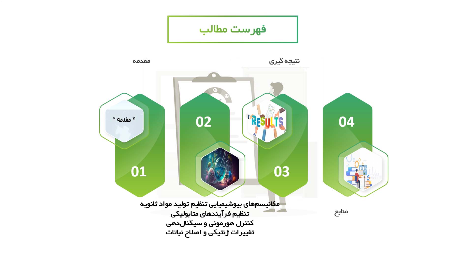 پاورپوینت در مورد مکانیسم‌های تنظیم تولید مواد ثانویه در گیاهان